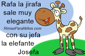 rima de jirafa divertida