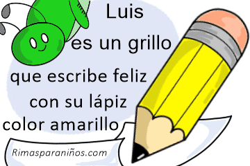 rima con lapiz divertida