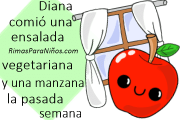 rima de manzana entretenida