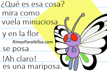rima de la mariposa entretenida