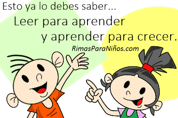 rima para niño escolar